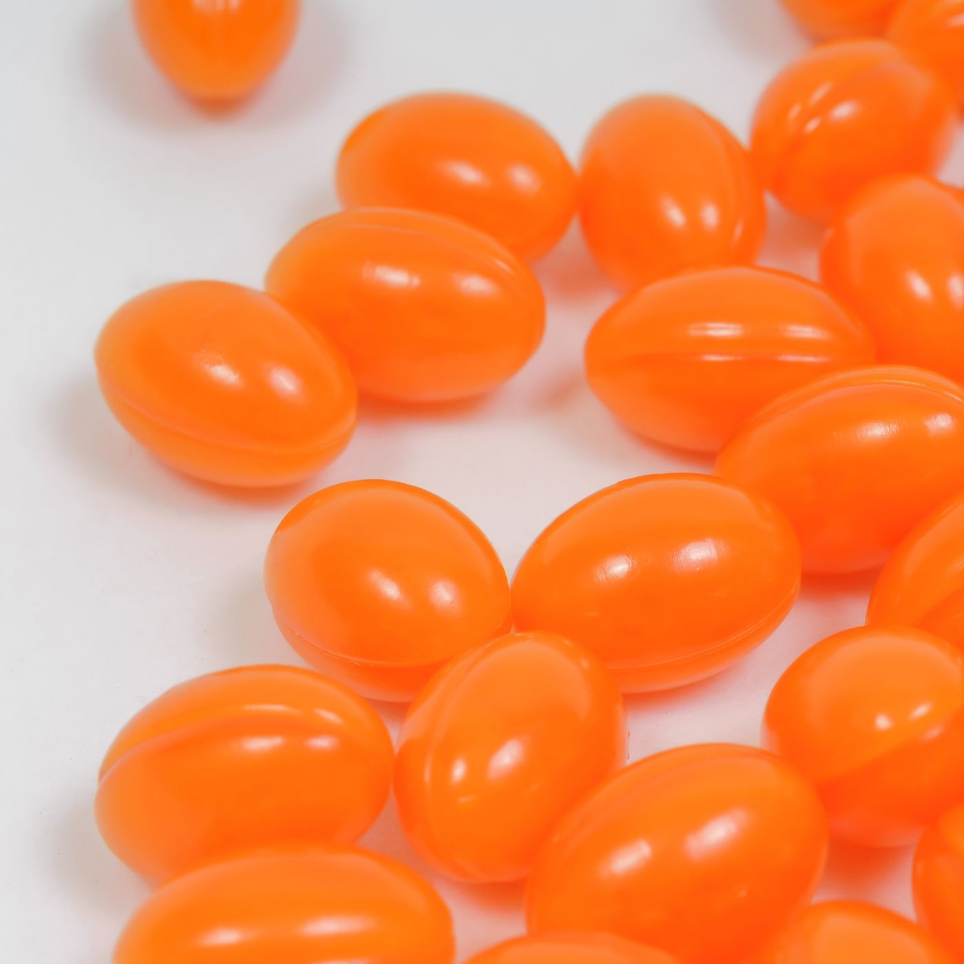 Orange tapioca softgels made with modified tapioca starch